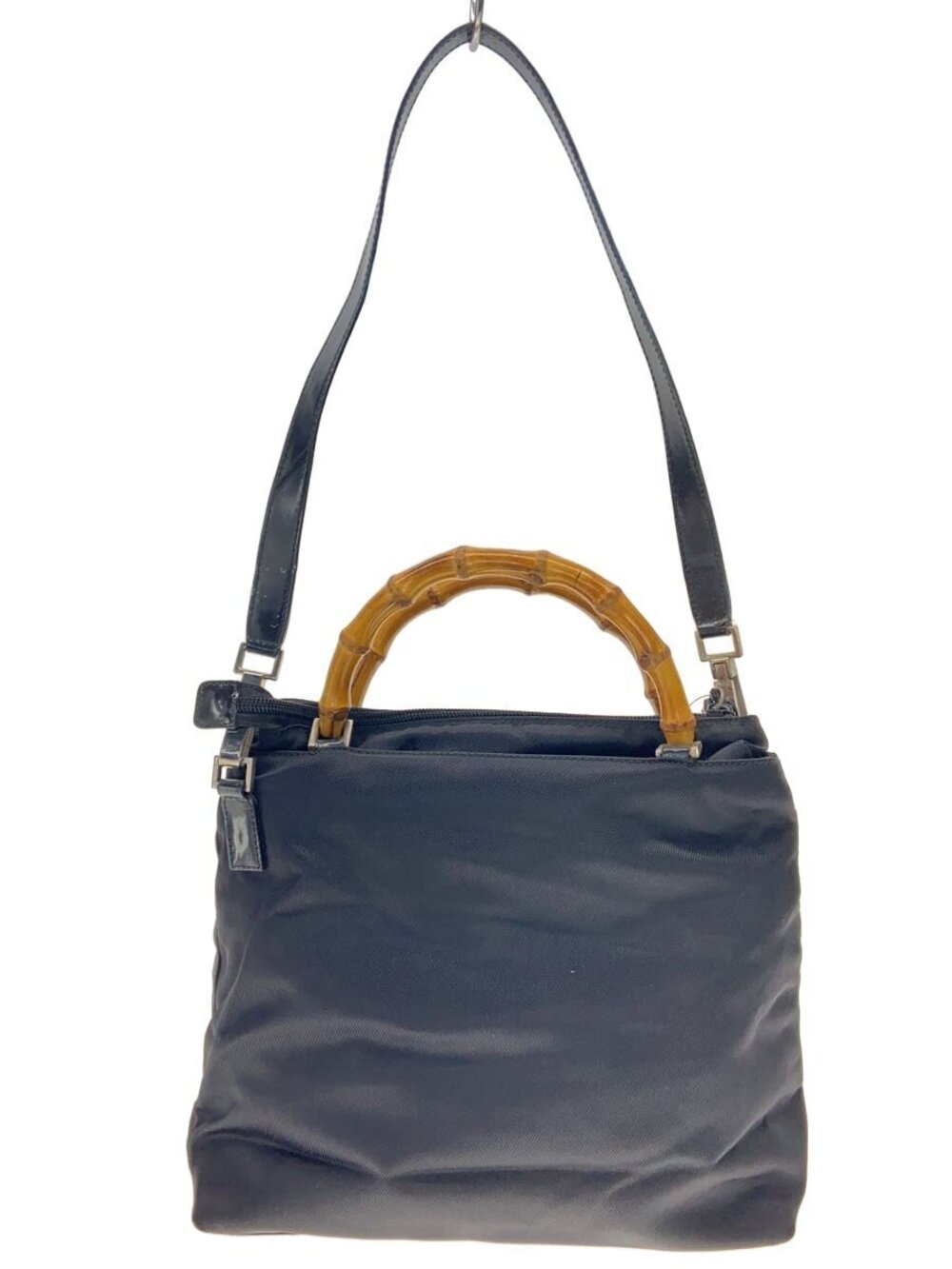 Gucci Handbag Black Solid Bamboo Handle